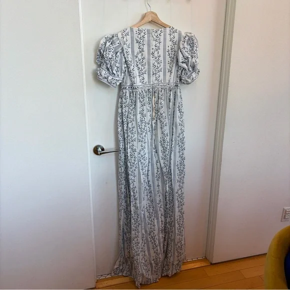 Agua by Agua Bendita Pistacho grosellas-printed poplin dress maxi floral - Picture 9 of 12